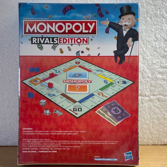 Monopoly Rivals Edition Game 2 Player Board Game Factory Sealed New Great Gift - Picture 2 of 6